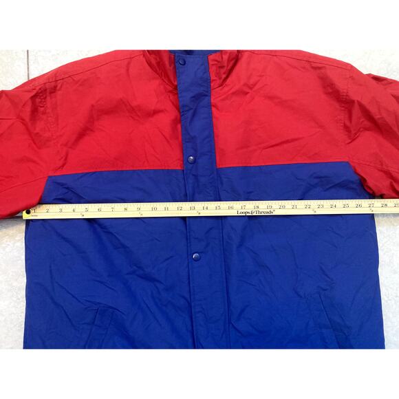 Disneyland Ski Jacket Cast Member Anorak Unisex XL Quilted Blue Red Theme Park - Picture 5 of 9